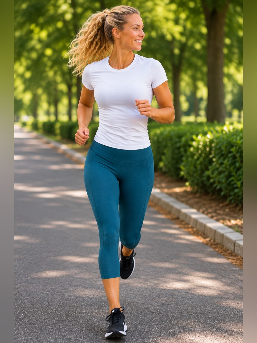 Teal Athletic Capris